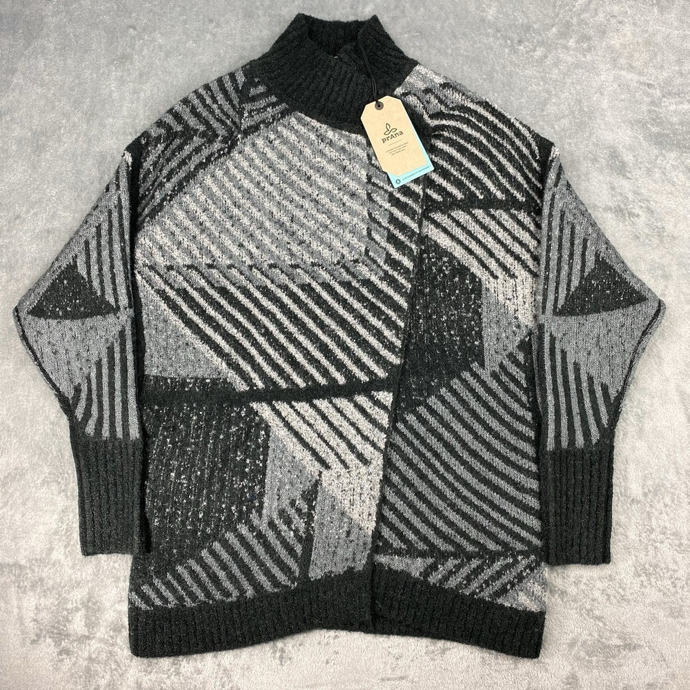 prAna Celandine‎ Sweater Womens Sz XS/S Grey Cardigan Wrap Cozy Fall Cottage NWT